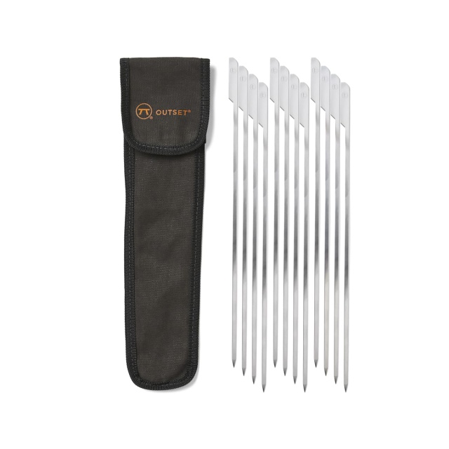 Grillspieße, flach, 30 cm, 12er-Pack - Outset