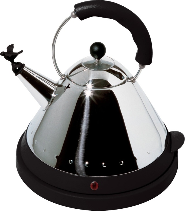 Kettle, Stainless, steel/black - Alessi