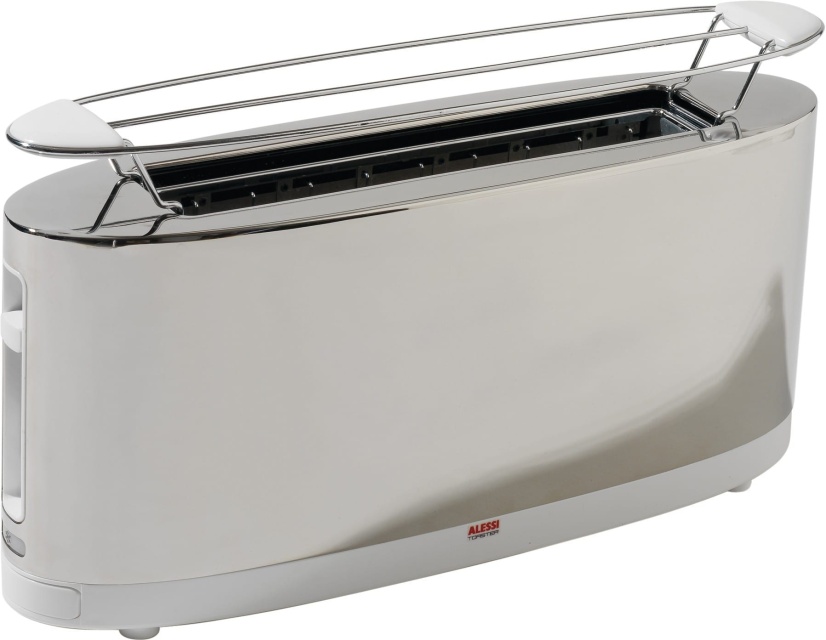 Toaster with grill warmer, stainless steel - Alessi