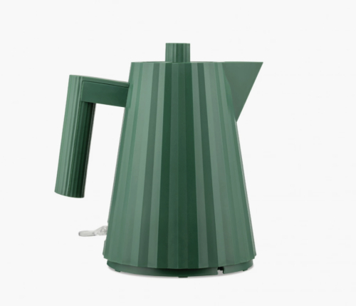 Kettle, Plissé, green - 1 liter - Alessi