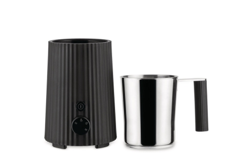 Milk frother, Plissé, Black - Alessi