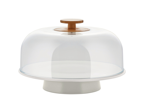 Cake platter with plexiglass dome, Mattina - Alessi