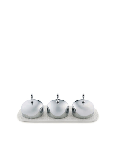 Service à confiture avec trois coupelles, Dressed - Alessi