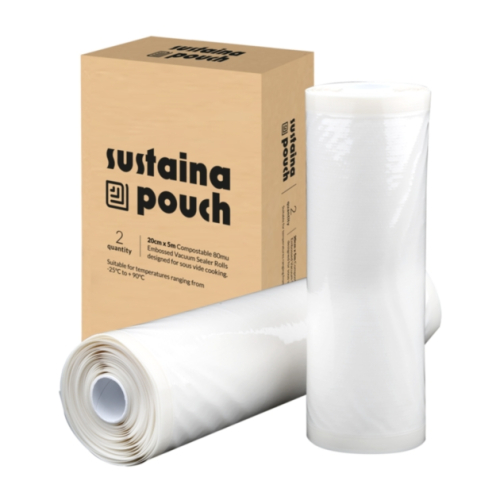 Compostable vacuum bags for sous vide on roll, 28 cm x 5 m - SousVideTools