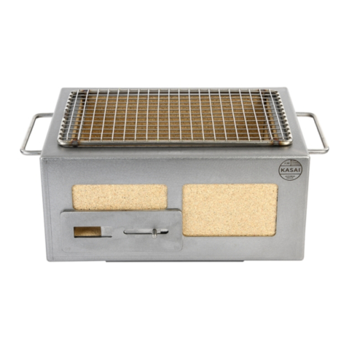 Tischgrill/Konrogrill mit Edelstahlrahmen, Nano 31 x 23 cm - Kasai
