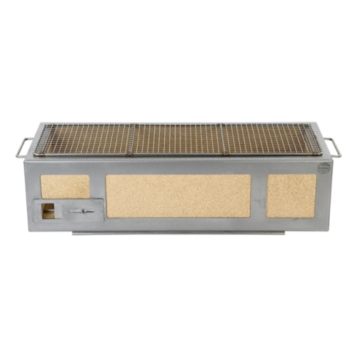 Tischgrill/Konro-Grill mit Edelstahlrahmen, Lang 70 x 26 cm - Kasai
