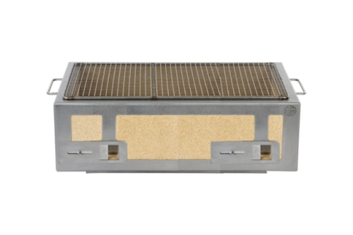 Table grill/conro grill with stainless steel frame, XL 92 x 35.5 cm - Kasai