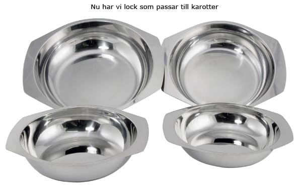 Round dish in stainless steel