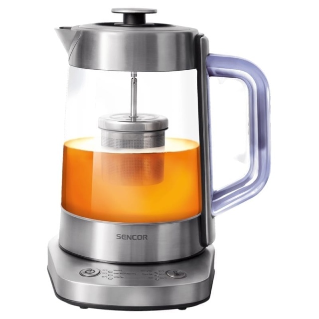 Intelligent kettle 1.5l Borosilicate glass Temp 70-100 - Sencor