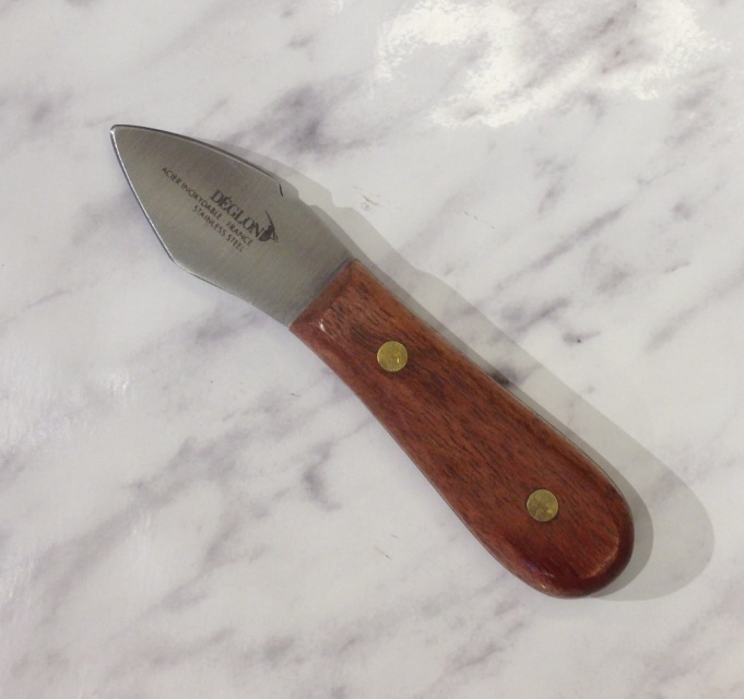 Oyster knife with wide blade, Wooden handle - Déglon