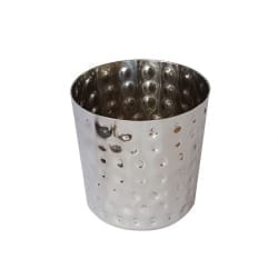 Cup in stainless steel, 8x8 cm, hammered finish - U Group