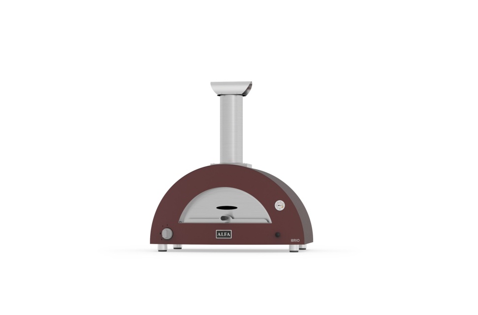 Brio, Pizza oven, Gas- and Wood-burning, Red - Alfa Forni