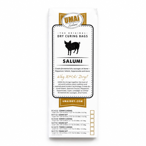 Kit saucisse sèche, boyaux pour charcuterie, 70 mm - Umai