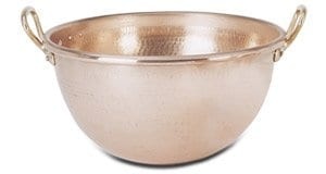 Copper meringue bowl with two handles - de Buyer