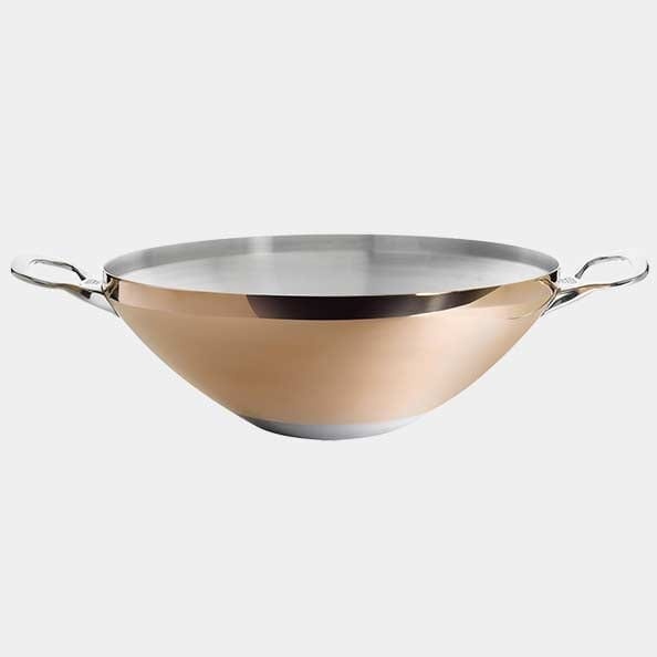 Wok in copper with induction base, Prima Matera - de Buyer