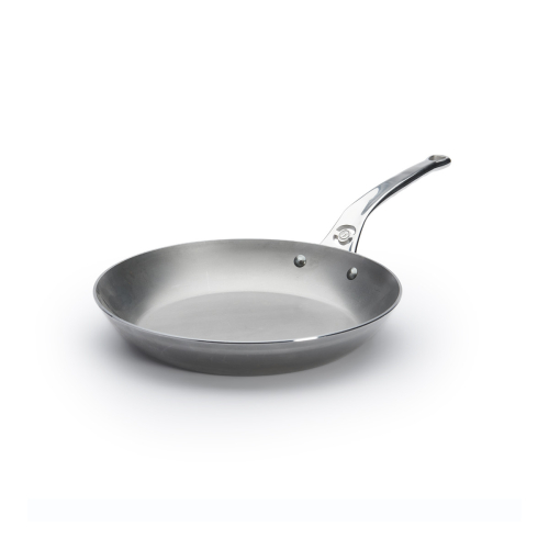 Frying pan in carbon steel with steel handle, Mineral-B - de Buyer