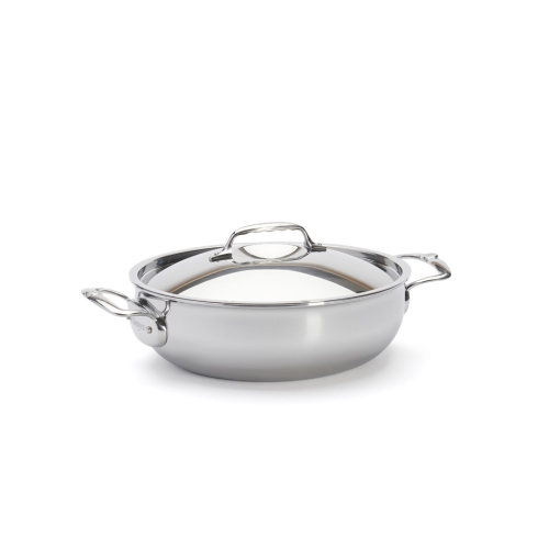 Low roasting stew with lid and rounded edges, 28cm, affinity - de Buyer