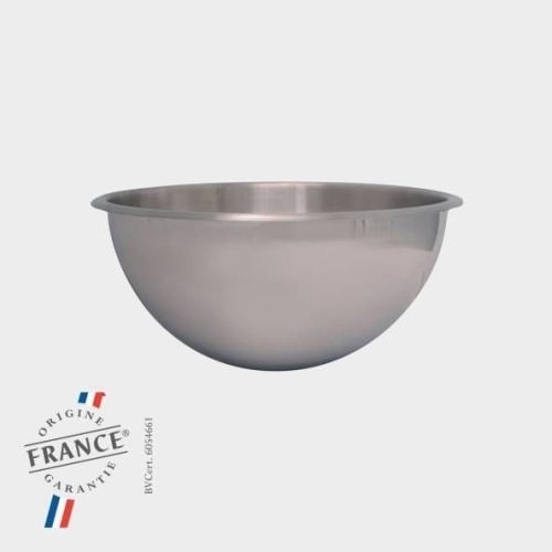 Mixed bowl in stainless steel with round bottom - de Buyer