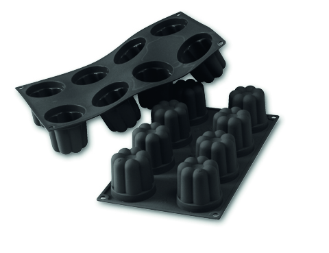 Baking form in silicone, bavaroise, 8 pcs - Martellato