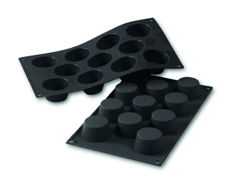 Moule à pâtisserie en silicone, 11 mini muffins