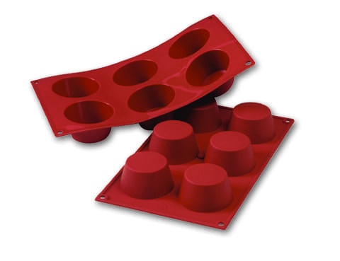 Baking tin in silicone, muffins 6 pcs