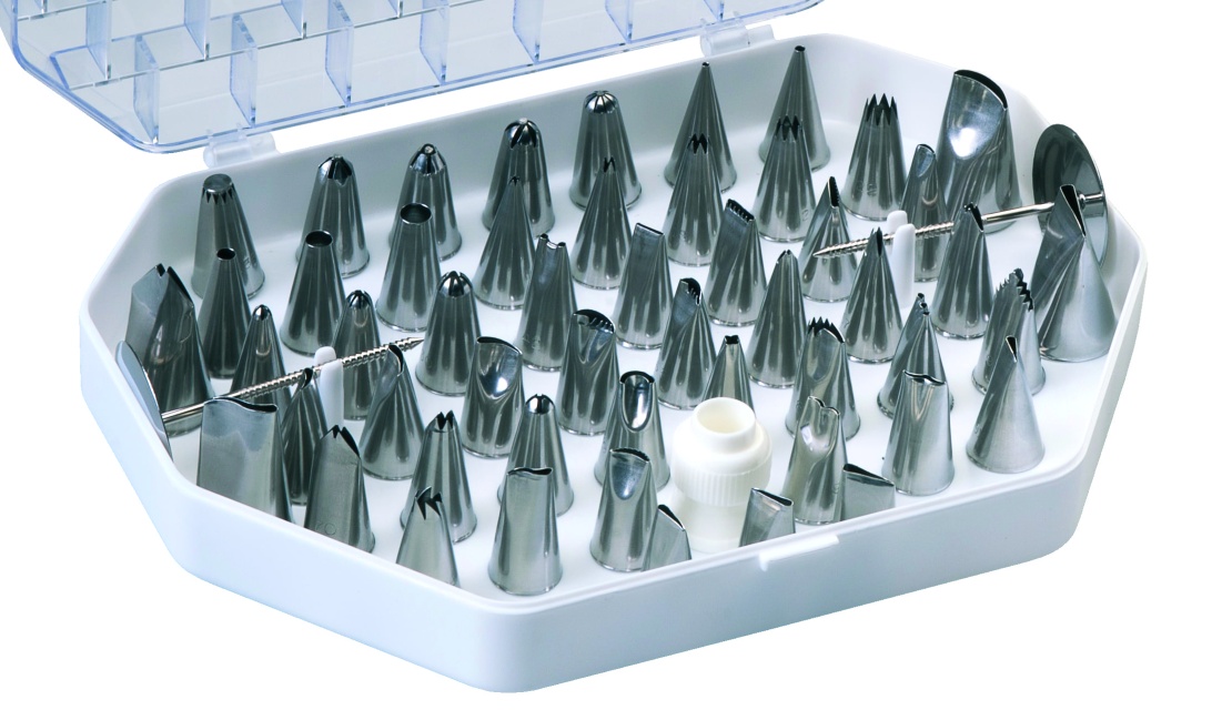 Pack of 52 Stainless Steel Frosting Tips - Martellato