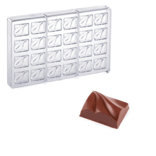Moule pour praline chocolat coeur polycarbonate - Tecniba