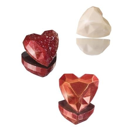 Praline mold, diamond hearts - Martellato