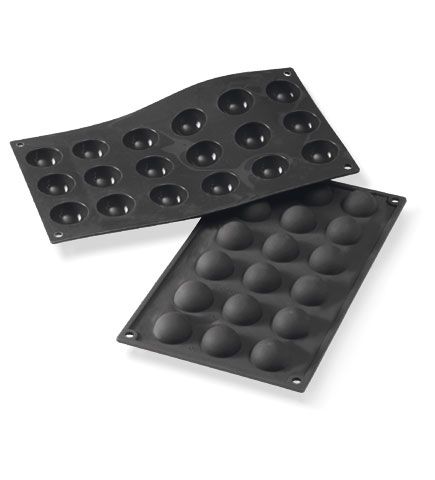 Moule à pâtisserie en silicone SF501, demi-couleur ø35mm - Martellato