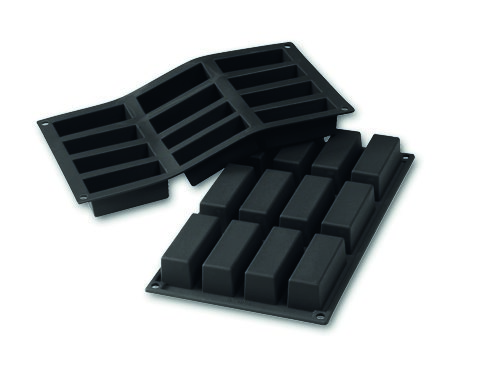 Moule de cuisson en silicone, rectangle SF026 12pcs - Martellato