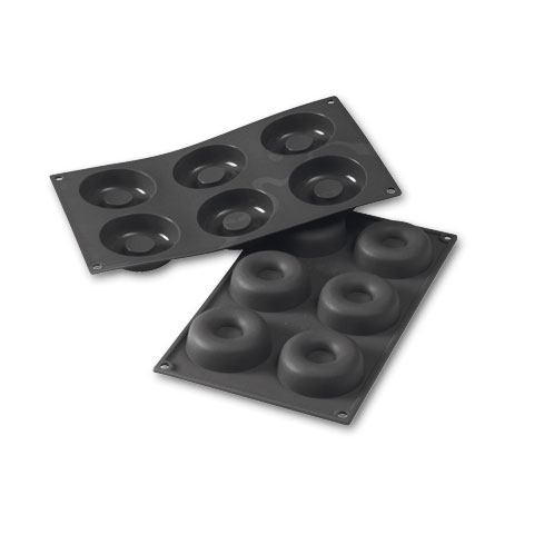 Silikonform SF012, Savarin, 6 Stück 72 x 23 mm - Martellato