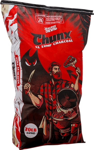 Charbon de bois pour barbecue, Chunx XL - Charbon de bois dur, 9 kg - Jealous Devil