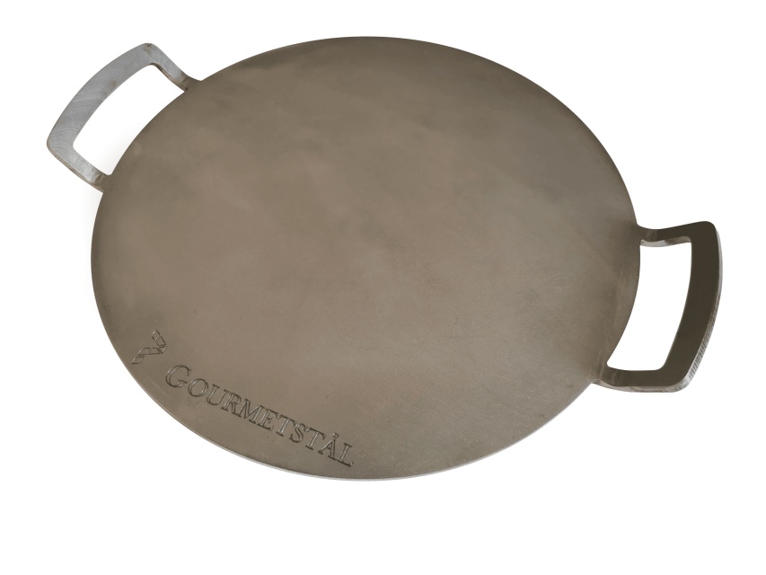 Pizza steel, round with handle, 33 cm - Gourmet steel