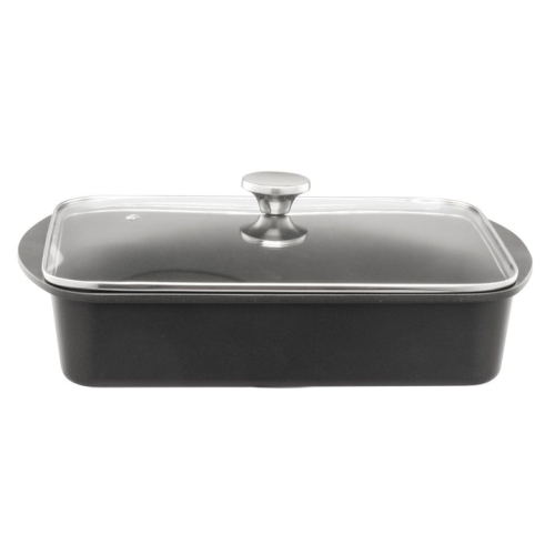 Long pan for hob and oven in aluminum - Heirol
