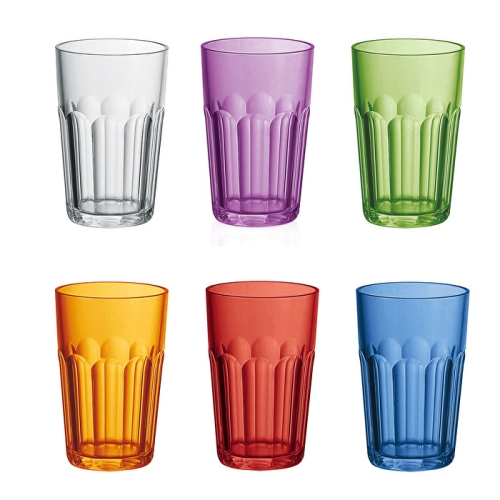 Drinking glass in plastic, 42 cl, 6-pack, Happy Hour - Guzzini