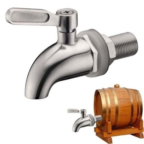 Faucet in stainless steel, 12 mm