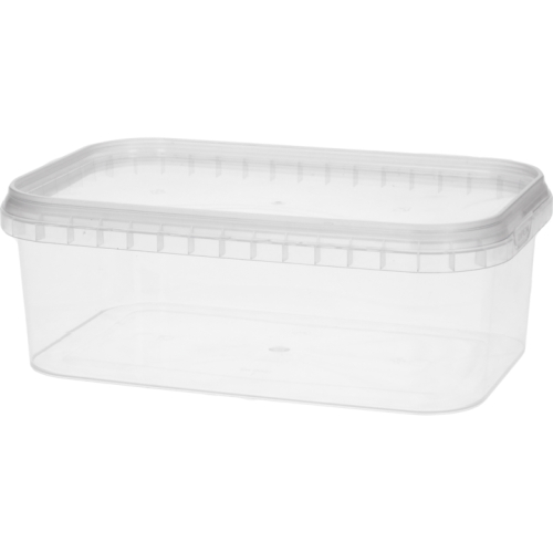 Rectangular Airtight Container, 1L incl. Lid and Tamper Seal