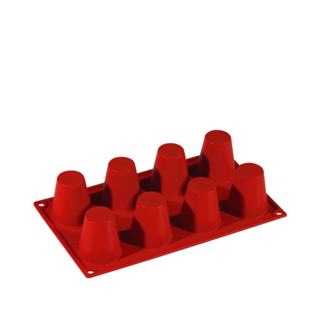Baking mould in silicone, cone, 8 pcs - Pavoni