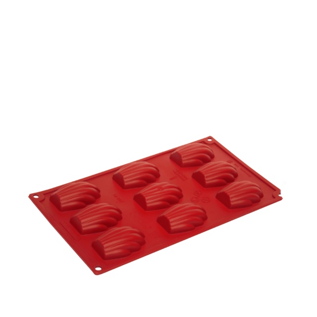 Moule à pâtisserie en silicone, Madeleine, grand, 9 pcs - Pavoni