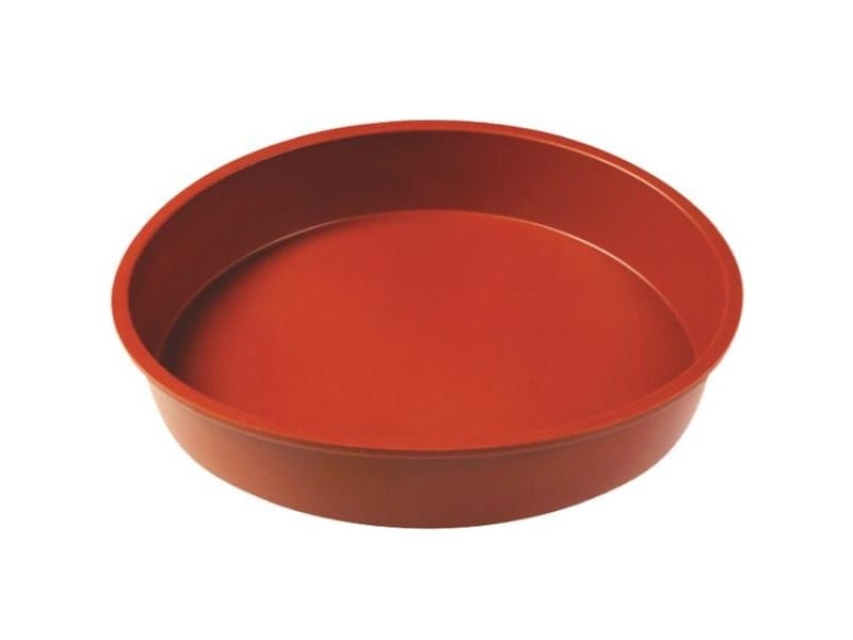 Kuchenform 28x4,7 cm, Silikon, glatt, rot - Pavoni