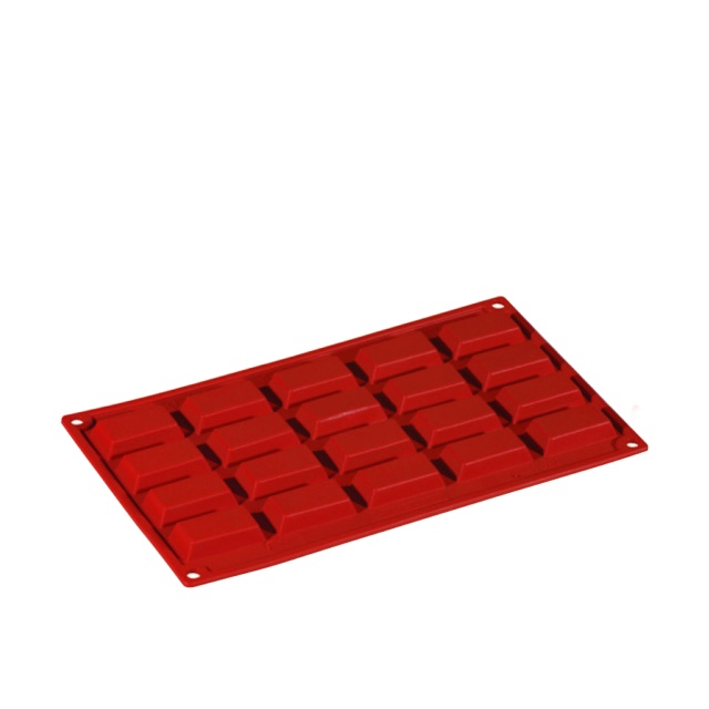 Baking tin in silicone, rectangle, 20 pcs - Pavoni