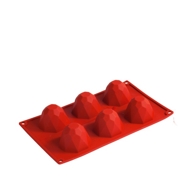 Baking tin in silicone, diamond, 6 pcs - Pavoni