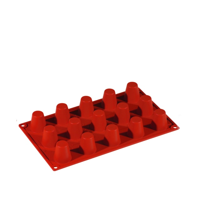Backform aus Silikon, kleiner Kegel, 15 Stück - Pavoni