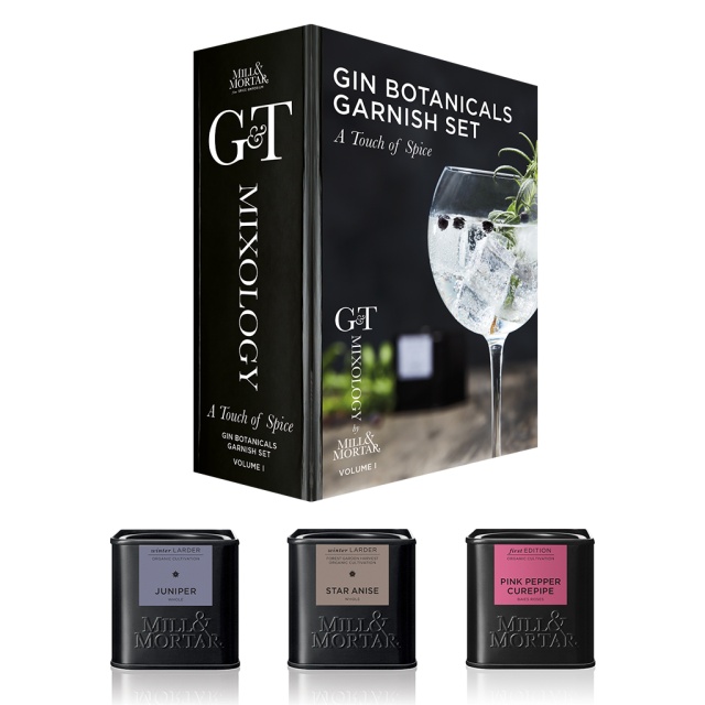 Gin and Tonic, garnish set with herbs - Mill & Mortar