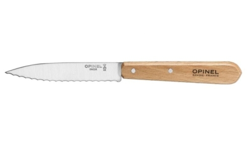 Serrated utility knife 10 cm, several colours - Opinel