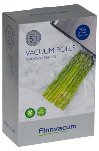 Fluted Vacuum Rollers, 2 Rolls - Finnvacum