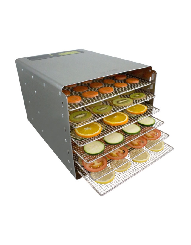 Drying cabinet Mini DH02 in stainless steel with touch display, 6 trays - Byzoo
