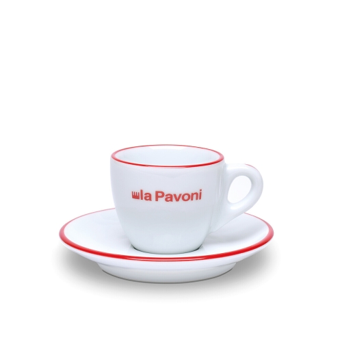 Espresso cups with saucer, 6-pack - La Pavoni