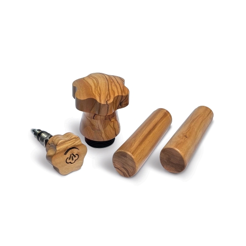 Olive Wood Knobs Kit for Retro Manual Espresso Machine - La Pavoni