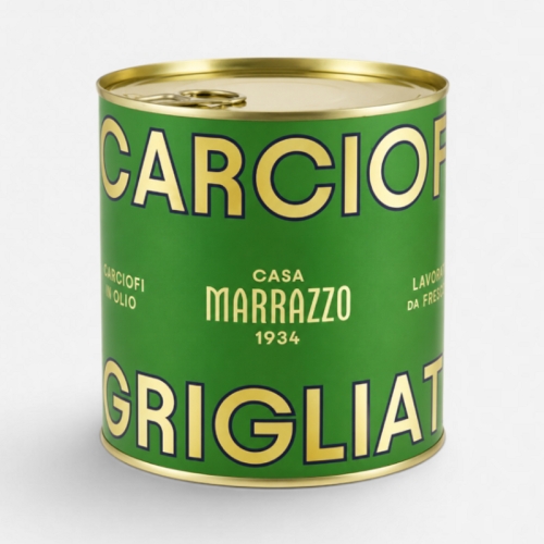 Grilled Artichoke Pieces, Carciofi Grigliati, 750 g - Casa Marrazzo